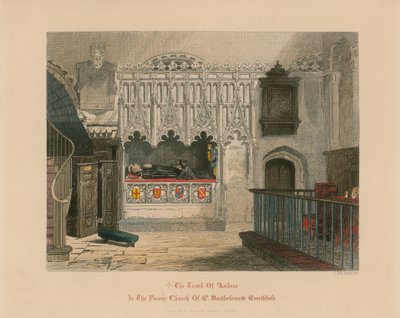 Tombe du prieur Rayhere, église Saint-Barthélemy-le-Grand, Smithfield - John Wykeham Archer