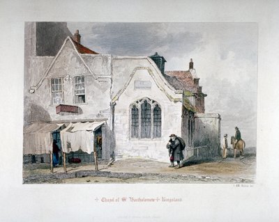 Vue de la chapelle Saint-Barthélemy, Kingsland Road, Hackney, Londres, 1851 - John Wykeham Archer