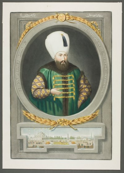 Achmet Kahn I, des Portraits des empereurs de Turquie - John Young