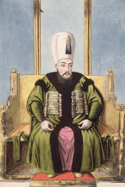 Ahmed Ier (1590-1617) Sultan de 1603 à 1617, tiré de « Une série de portraits des empereurs de Turquie ». - John Young