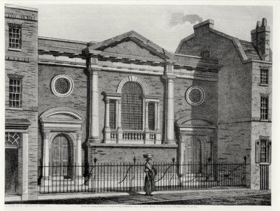 Église de St. Alphage, gravée par J. Skelton pour la série architecturale des églises de Londres, publiée par J. Booth, 1814 - John after Coney