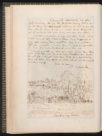 Lettre autographe de John Constable à John Thomas Smith, des Mémoires de la vie de John Constable, par Charles Robert Leslie, imprimé par James Carpenter, 1843 - John Constable