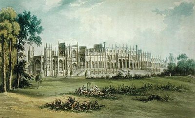 Eaton Hall, ouest de la façade du jardin, d