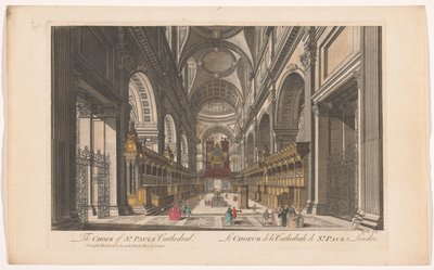 Vue du chœur de la cathédrale Saint-Paul de Londres - John and Carington Bowles