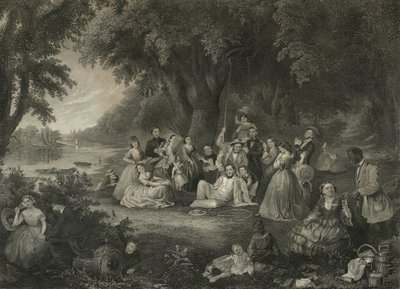 Le pique-nique du 4 juillet, vers 1864 - John and Hollyer Rogers
