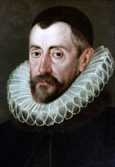 Sir Francis Walsingham (v.1532-1590), homme politique anglais (peinture de J.de Critz). London National Portrait Gallery - John de Critz