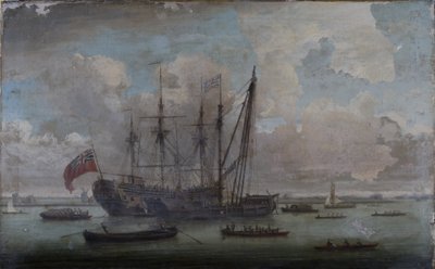 Un Hulk pur réaménageant un East Indiaman - John the Elder Cleveley