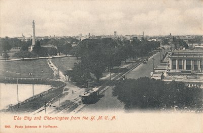 La ville et Chowringhee depuis le Y.M.C.A., début du 20e siècle - Johnston and Hoffmann