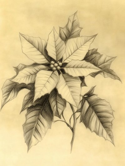Élégant dessin de poinsettia - Jolly and Dash