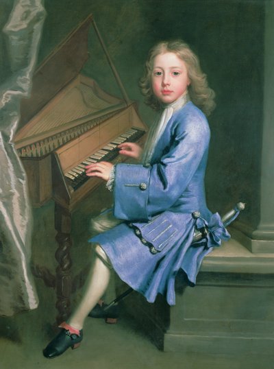 Garton Orme assis au clavecin, c.1707 - Jonathan Richardson