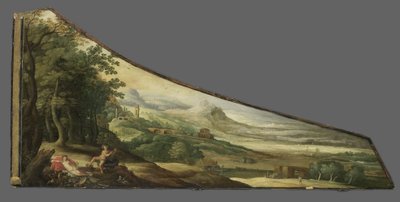 Peinture sur un couvercle de clavecin avec Bacchus et Cybèle - Joos de Momper (II) (manner of)