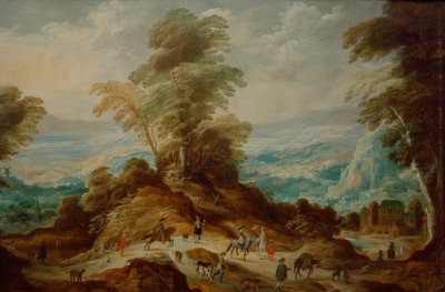 Paysage de montagne avec chasseurs - Joos de Momper