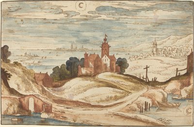 Paysage avec château sur une colline - Joos de Momper II