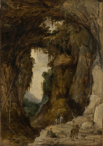 Paysage avec grotte et cavalier - Joos de Momper the younger