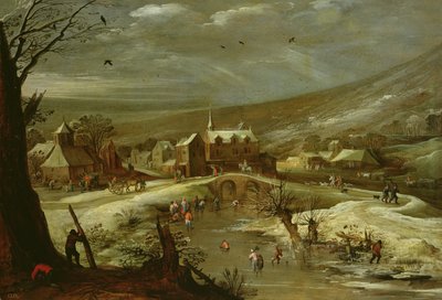 Campagne avec patineurs - Joos or Josse de Momper