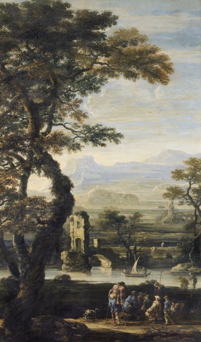 Bergers sur la rive du fleuve - Joos or Josse de Momper