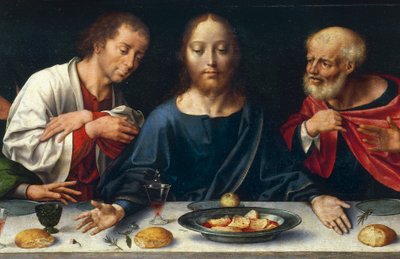 La Cène, Christ entre Jean et Pierre - Joos van Cleve