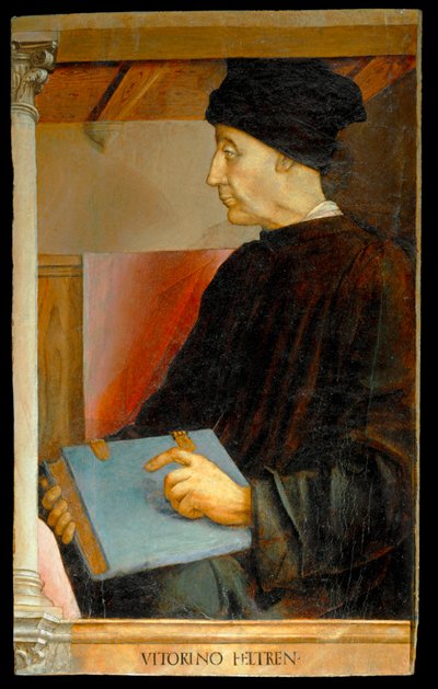 Vittorino da Feltre, humaniste et enseignant italien ... - Joos van Gent (fl.1460-75)