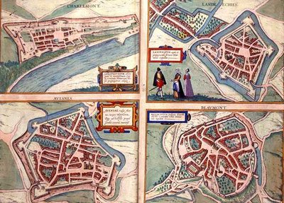 Cartes de Charlemont, Landrechies, Avesnes et Beaumont, de 