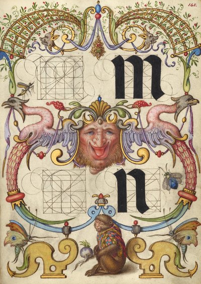 Anleitung zum Konstruieren der Buchstaben m und n - Joris Hoefnagel