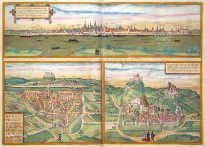 Metz, Wurtzburg et Sittensen, de Civitates Orbis Terrarum par Georg Braun (1541-1622) et Frans Hogenburg (1535-90), c.1572 - Joris after Hoefnagel