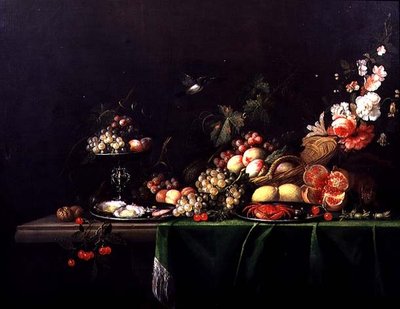 Nature morte de fruits avec un écureuil - Joris van Son