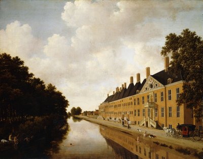 Vue de la Princessgracht, La Haye, vers le Bezuidenhoutsebrug et l