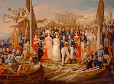 Ferdinand VII débarquant au port de Santa Maria, XIXe siècle - José Aparicio