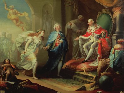 Godoy Présentant la Paix à Charles IV, 1796 - José Aparicio