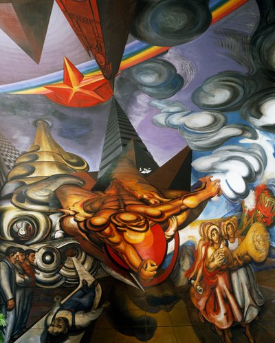 Fresque de Jose Clemente Orozco au plafond de l