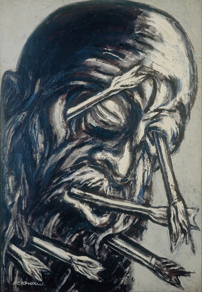 Tête percée de flèches, de la série Los teules - José Clemente Orozco