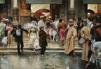 Sortie du bal masqué - José García Ramos