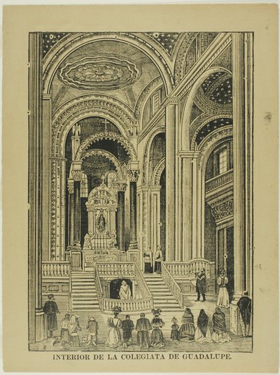 Intérieur de la Collégiale de Guadalupe - José Guadalupe Posada