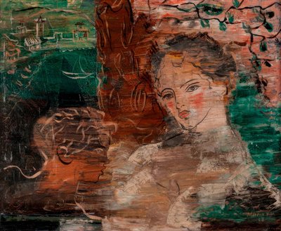 Deux personnages. Mère et enfant - José Moreno Villa