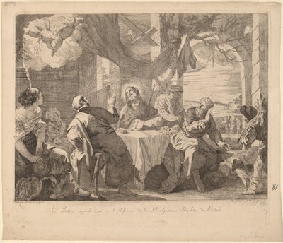 Le souper à Emmaüs - José del Castillo, after Mateo Cerezo the younger