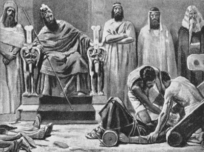 Sédécias est aveuglé et emmené à Babylone, 586 av. J.-C. - Jose (after) Villegas y Cordero