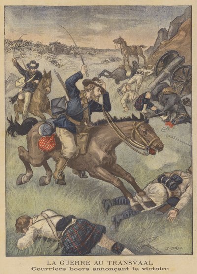 Messagers boers portant des nouvelles de la victoire à la bataille de Colenso - Jose Belon