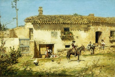 Une ferme espagnole - Jose Benlliure y Gil