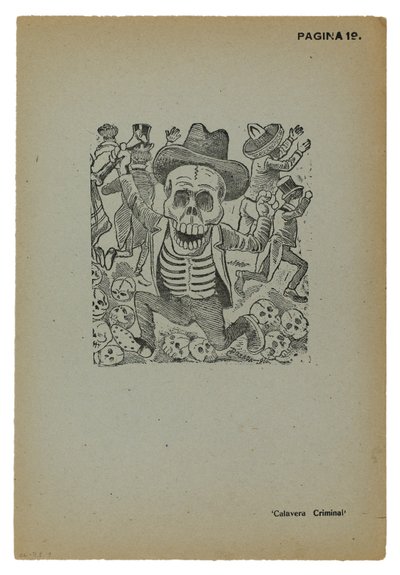 Calavera criminel - José Guadalupe Posada