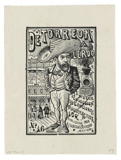 De Torreón à Lerdo, vers 1905, imprimé en 1942 - José Guadalupe Posada