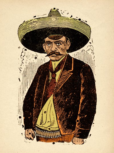 Révolution mexicaine - Emiliano Zapata, c.1910-1912 (xylographie) - José Guadalupe Posada