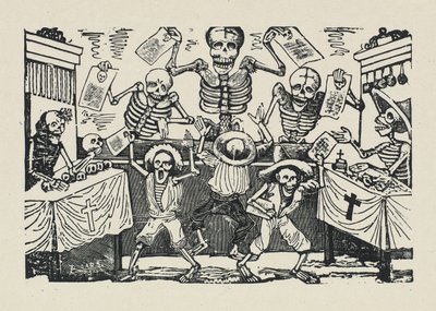 Revoltijo de calaveras de muchachos papeleros - José Guadalupe Posada