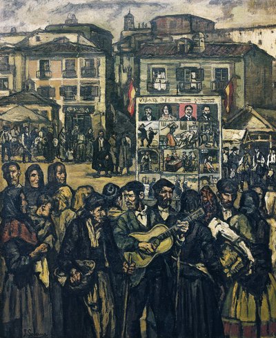El cartel del crimen (le musicien aveugle) - Jose Gutierrez Solana