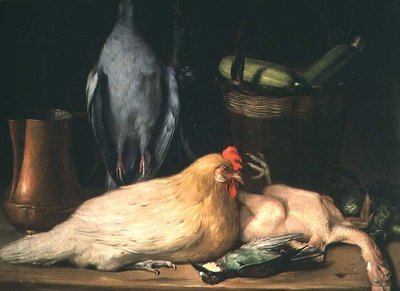 Nature morte avec poule - Jose Lopez Enguidanos