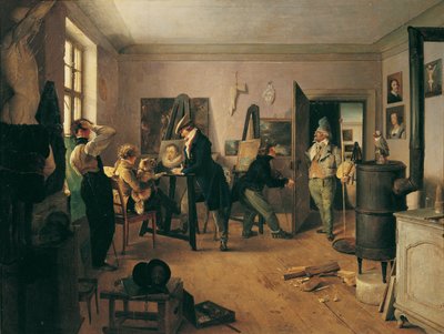 La chambre des écoliers - Josef Danhauser