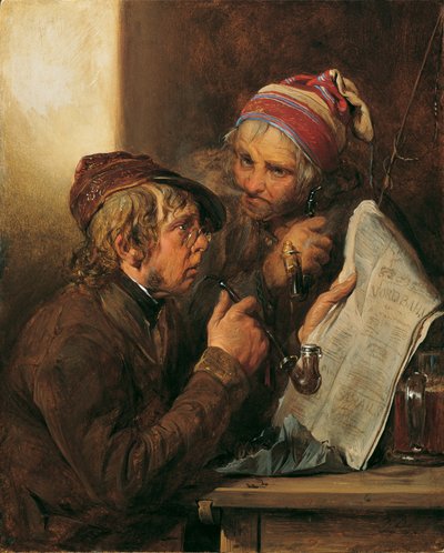 Les lecteurs de journaux - Josef Danhauser