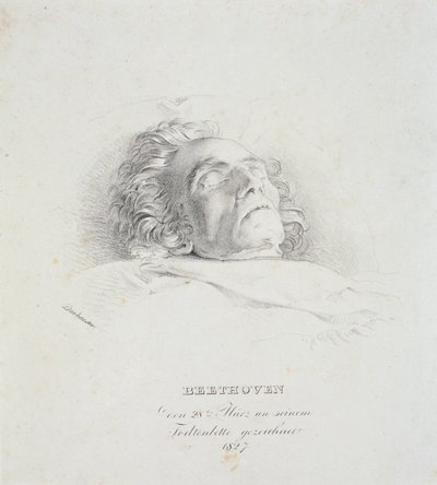 Ludwig van Beethoven sur son lit de mort, 28 mars 1827 - Josef Danhauser