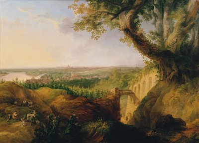Vue de la ville principale et résidence de Vienne depuis le point de vue près de Nussdorf - Josef Fischer