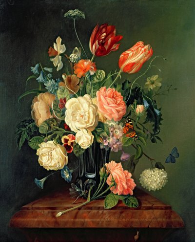Nature morte avec fleurs mélangées - Josef Holstayn