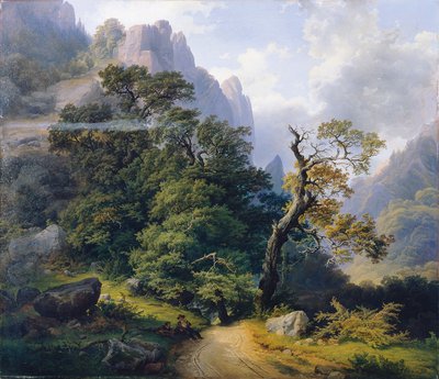 Paysage de montagne - Josef Holzer